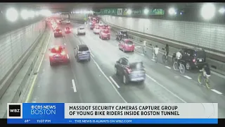 Video shows kids riding bikes in Boston tunnel during rush hour