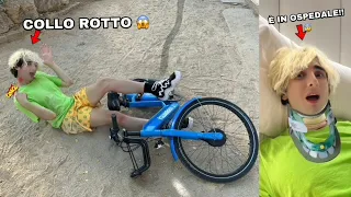 VINCI SI È ROTTO IL COLLO! CADE DALLA BICI!! *triste*