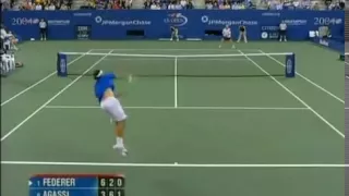 Federer vs Agassi US OPEN 2004