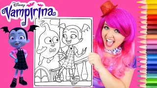 Coloring Vampirina & Demi The Ghost Coloring Page Prismacolor Pencils | KiMMi THE CLOWN