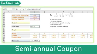 Calculate The Price Of A Bond With Semi Annual Coupon Payments In Excel