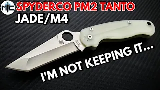 Spyderco PM2 Tanto M4 Jade / Natural G10 Blade HQ Exclusive Folding Knife - Overview