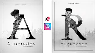 Letter Portrait - PicsArt Photo Editing Tutorial - Xyaa Edits🔥