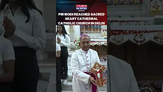 Prime Minister Narendra Modi Visited Delhi's Sacred Heart Cathedral Catholic Church On Easter