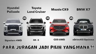 HYUNDAI PALISADE VS LAND CRUISER VS CX9 AWD VS BMW X7