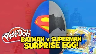 KidCity Opens Batman vs Superman Play-Doh Surprise Eggs!