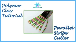 Polymer Clay Tutorial - Parallel Stripe Cutter - Lesson #48