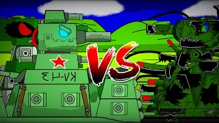 Demon KV-44M Vs Kv-43 And Distorted face KV44 - Cartoon About Tanks