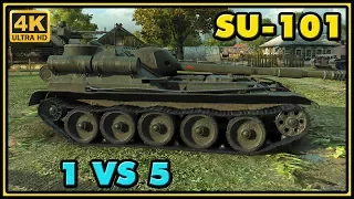 World of Tanks | SU-101 - 9 Kills - 4,8K Damage - 1 VS 5 Gameplay