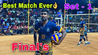 Final’s 🔥 Best Match Ever 👌 GST Chennai Vs SRM University 💥 Set - 1 | Gejalnaickenpatti