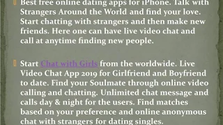 Random Live Video Chat for iPhone Talk with Strangers Around the World App