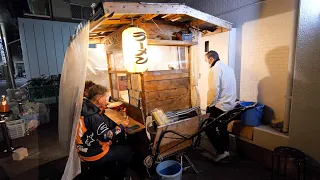 JPY 500 for a Bowl of Ramen!A 76-year-old Chef is Working 14 Hours a Day! Nagoya’s Late-night Yatai!