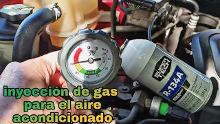 como cargar o inyectar gas al aire acondicionado del carro, tutorial completo