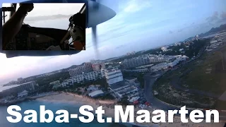 Saba - St.Maarten | Winair Twin Otter | Flight Report | Cockpit view