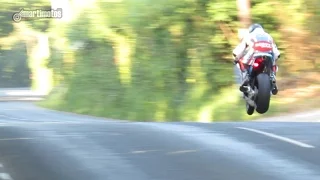 Flying Bruce Anstey HONDA RC213V S at Ballacrye IOM TT 2016