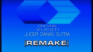 [Remake] JRT TV Zagreb - Dnevnik, Vijesti, Jučer Danas Sutra - Špice (1987-1990) (50fps)