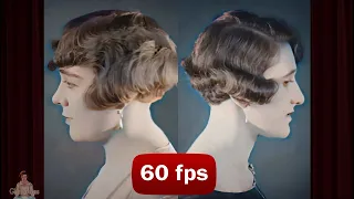 1920s Bobbed Hairstyles Craze | 1926 AI Enhanced Film [60 fps 4k]