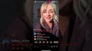 Sabrina Carpenter Instagram Live January 27 ,2021