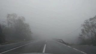 Driving through clouds, Kotor, Montenegro