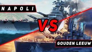 NAPOLI VS GOUDEN LEEUUW! ЧТО ОКАЖЕТСЯ СИЛЬНЕЕ?! МИР СУПЕРКОРАБЛЕЙ/WORLD OF WARSHIPS