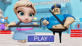 BRAND NEW❄️QUEEN ELSA BARRYS PRISON RUN!(OBBY)(4K Video)Walkthrough FULL GAMEPLAY #scaryobby #roblox