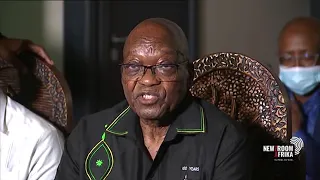 Former president Jacob Zuma addresses the media