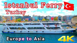 Scenic Journey: Exploring Istanbul Beauty Karakoy to Kadikoy Ferry Ride in Turkey || Travelarc