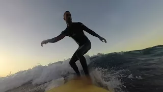 Longoboard gopro and night surfing