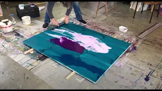 René Korten, the making of four paintings, 2021