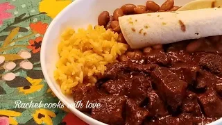 CARNE CON CHILE COLORADO | Beef In Red Chile Sauce ❤