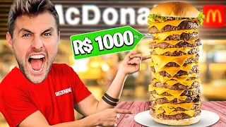 Comi O Hambúrguer Mais CARO Do MCDONALDS de 1000R$!!