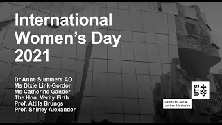 International Women's Day 2021 with Dr Anne Summers