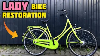 Restoration Rusty Commuter Lady Bike 🚲 | Restoring my girlfriend #dutch #bicycle full video!