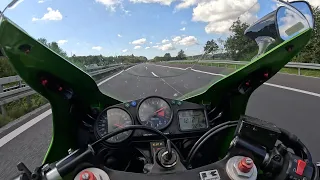 Kawasaki ZX12R  325km/h , German Motorway, Deutsche Autobahn, No Limit.