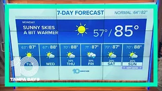 10 Weather: Sunny skies and warmer temperatures Monday