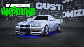 NFS Unbound: Nissan GT-R Skyline R34 Customization & Gameplay