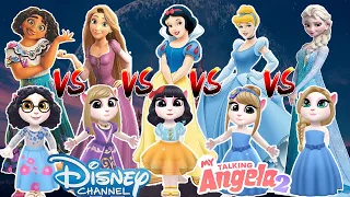 🥰😘 My Talking Angela 2 💖💖 Mirabel Vs Rapunzel Vs Snow White Vs Cinderella Vs Elsa Queen Vs Angela 😍😍