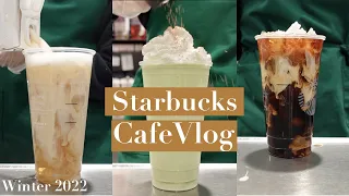 pistachio frappuccino, shaken espressos, refreshers & more! | Target Starbucks | cafe vlog | ASMR