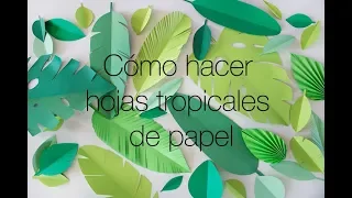 Cómo hacer Hojas Tropicales de papel
