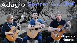 Adagio. Songs from a Secret Garden. Acoustic guitar trio. Guitar sheet music.