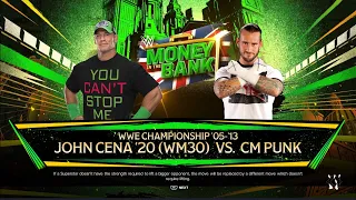 John Cena vs. CM Punk WWWE Championship Money in the Bank 2011 WWE 2k24