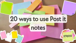 20 Ways to use POST IT / sticky notes in hindi // studywithhimani