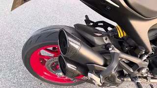 Ducati Monster 937+ Zard, De-cat exhaust.