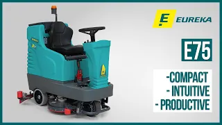 Compact Ride-on Floor Cleaning Machine | M-Mechanical Scrubber-Dryer | Eureka E75