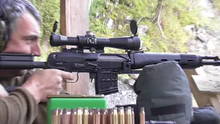 SVD Dragunov Tigr. First shooting in the range.