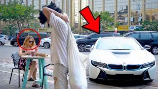 GEMBEL SULTAN INI DI CUEKIN CEWEK MATRE !!? Akhirnya EPIC bawa SPORT CAR BMW i8