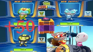 TALKING TOM HERO DASH OPEN 50 ULTRA CHEST UNLOCKED PLANET POWER TOM, JET BLACK TOM, ICE BOLT TOM