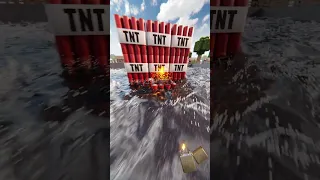 Massive TNT vs Water Explosion / Minecraft RTX #minecraft #shorts