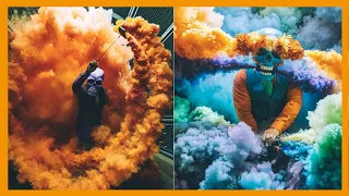 The EPIC SMOKE GRENADE ART of Butch Locsin [Performance Art]