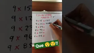 9 es es un número mágico!! #matematicas #magia #numeros